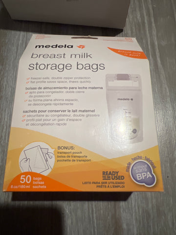 NEW Medela Breast Milk Storage Bags, 50 Count BPA FREE Model #68061