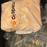 (1) ALL CONDITIONS / INCLUDES PERFECT / MOST NEW AND SOME USED ***PLUS YELLOW LID*** 8oz 250ml MEDELA BREASTMILK COLLECTION AND STORAGE COLORED BOTTLES 8 oz INDIVIDUALLY WRAPPED 250 ml