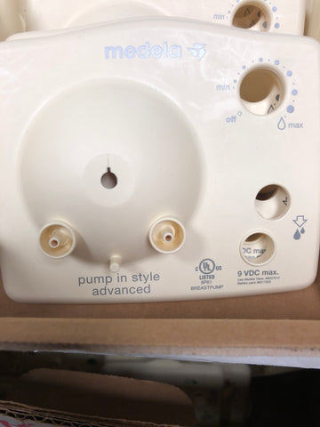 BEST CONDITION #1 NO YELLOW PLUG Medela Pump In Style Advanced Faceplate 9v Breast Pump Motor FACE PLATE ONLY Motor Worthy Bottom Writing