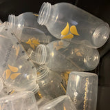 (1) ALL CONDITIONS / INCLUDES PERFECT / MOST NEW AND SOME USED ***PLUS YELLOW LID*** 8oz 250ml MEDELA BREASTMILK COLLECTION AND STORAGE COLORED BOTTLES 8 oz INDIVIDUALLY WRAPPED 250 ml