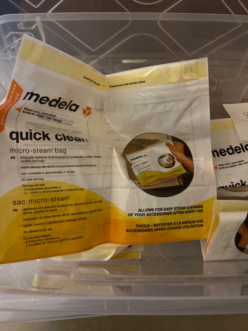 (1) BULK Medela Quick Clean™ Micro-Steam™ Bags Microsteam Disinfect