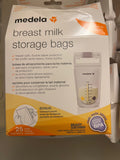 (1) Damaged Retail Box Medela Breast Milk Storage Bags, 25 Count BPA FREE Model #68060 Self Standing