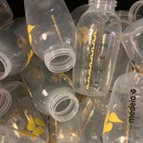 (1) ALL CONDITIONS / INCLUDES PERFECT / MOST NEW AND SOME USED ***PLUS YELLOW LID*** 8oz 250ml MEDELA BREASTMILK COLLECTION AND STORAGE COLORED BOTTLES 8 oz INDIVIDUALLY WRAPPED 250 ml