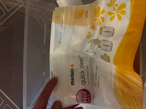 (1) New BULK Medela Quick Clean™ Micro-Steam™ Bags #87028 Microsteam Disinfect