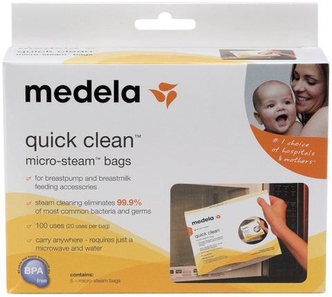 Medela Quick Clean™ Micro-Steam™ Bags Microsteam Disinfect New in Box